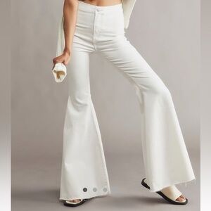 We the Free Flare White Jeans